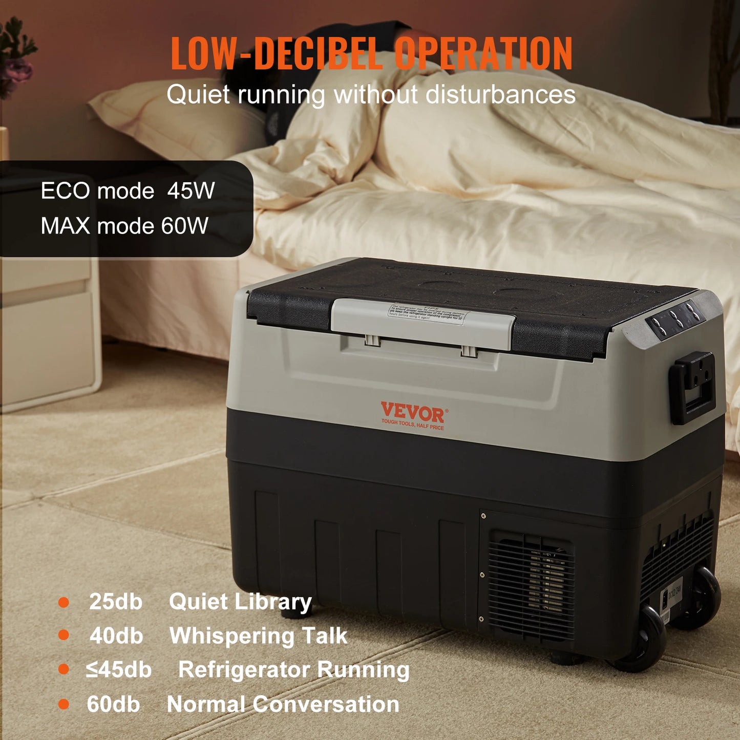 SucceBuy Car Refrigerator With Wheel And Handle 35L 45L 55L