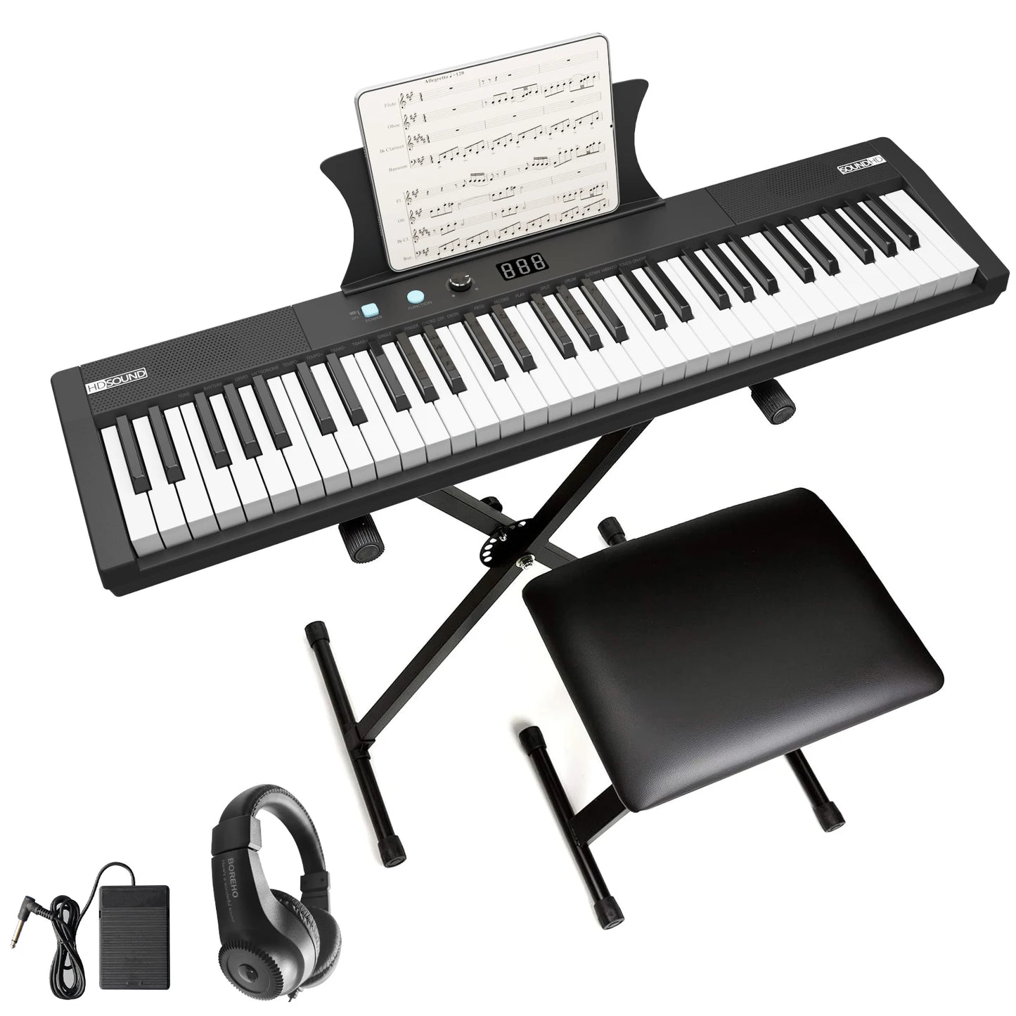 Hign Concerned 61 Key Portable Keyboard Piano With Speakers