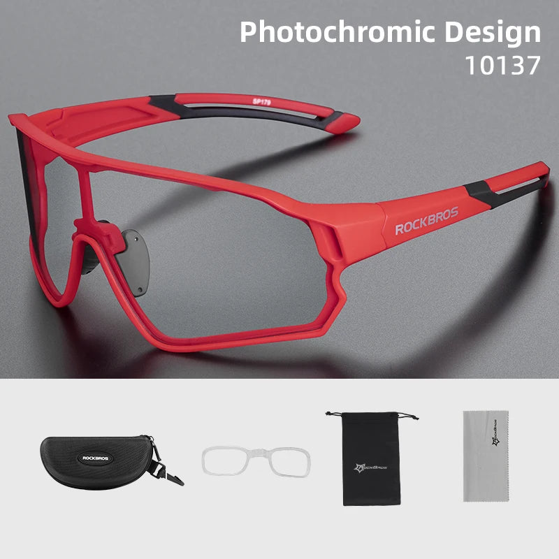 RockBros Photochromic Cycling Glasses UV400 Eyewear