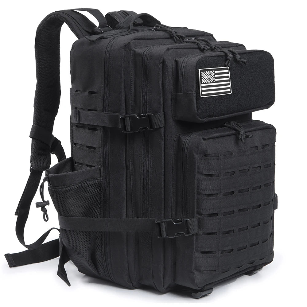Mens And Womens 45L Tactical Backpack With Double Cup Holder