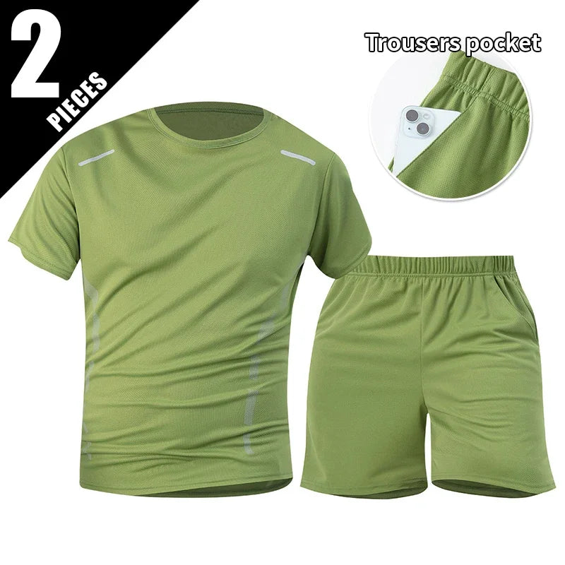 CN Men's QuickDry Short Sleeve Sports Shirt For Running
