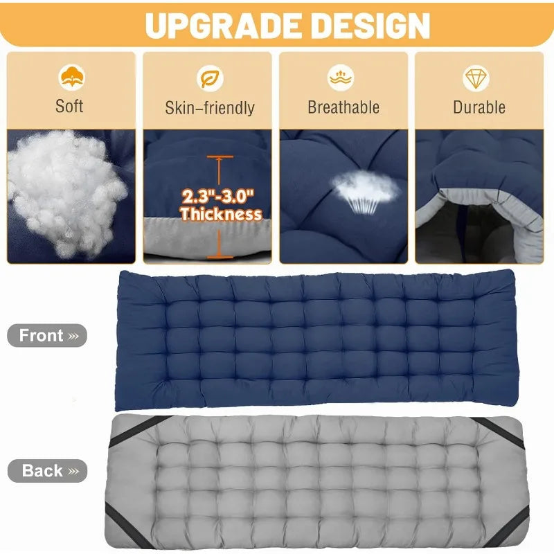 DoCred Folding Camping Cot With Mattress 2 Pack For Adults