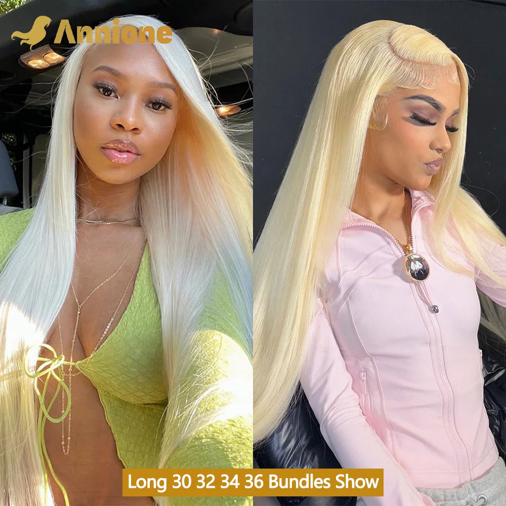 Annione Remy 12A Straight Human Hair Bundles Extensions