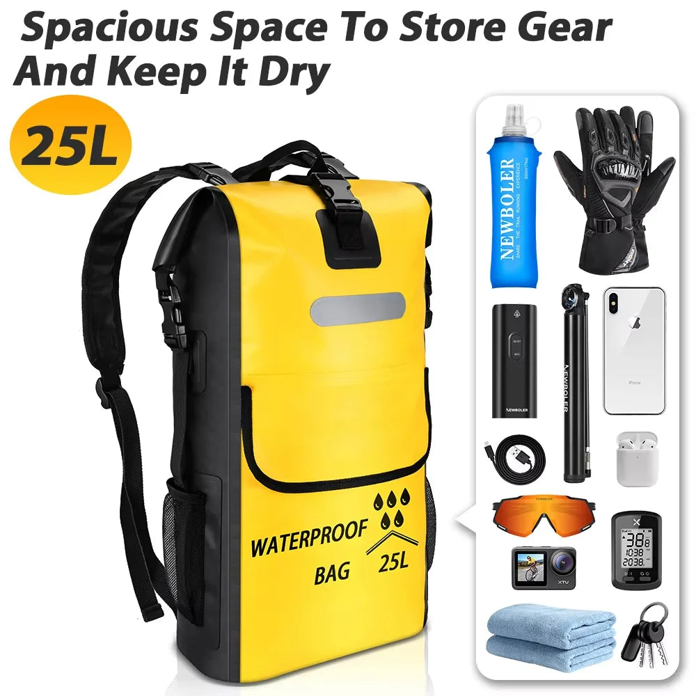 NewBolER 25L Waterproof Dry Bag Backpack Kayaking Rafting