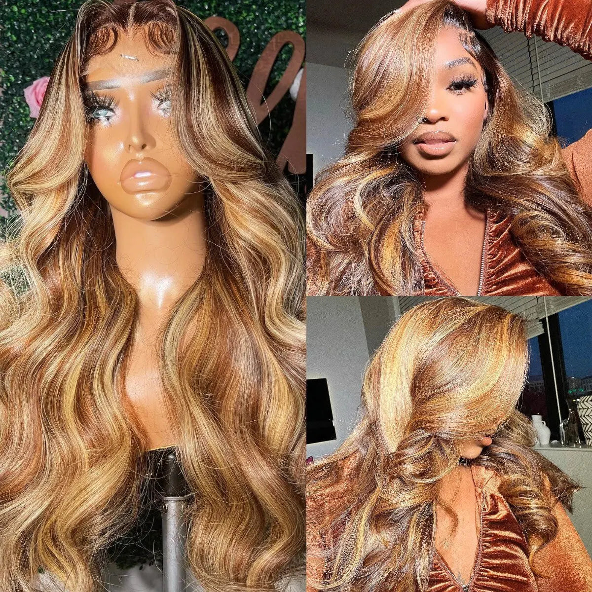 Hairvev Lace Front Wig Human Hair Body Wave For Women