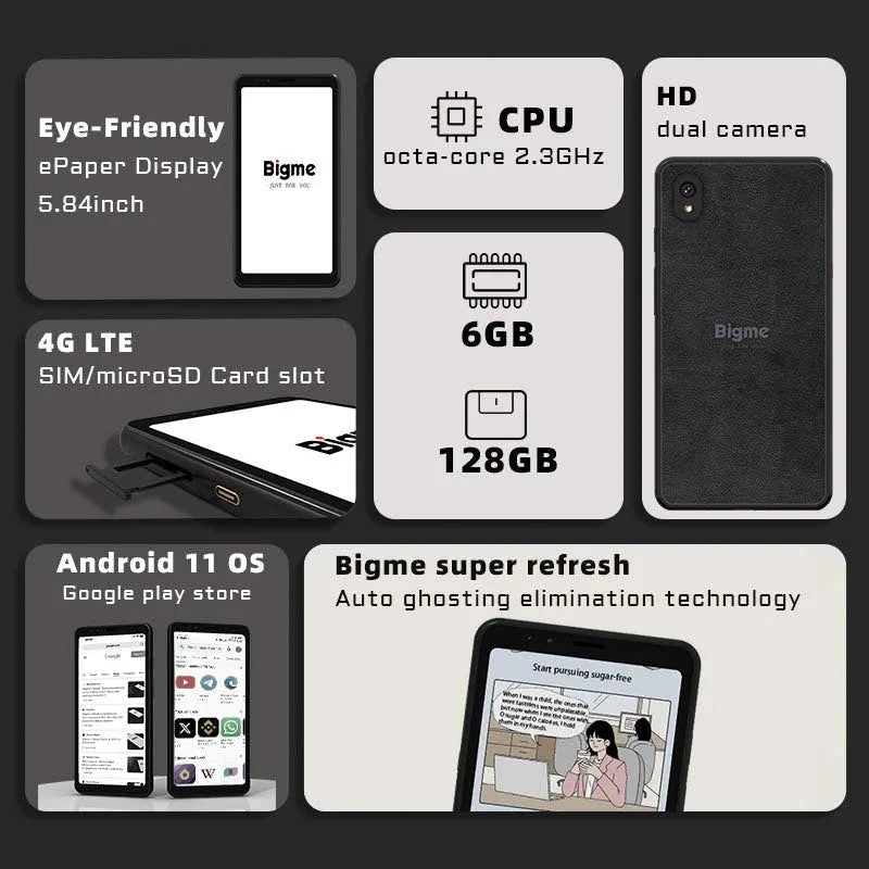 Bigme Hibreak 5 84 Inch E Ink Ereader Android 11 Google Play