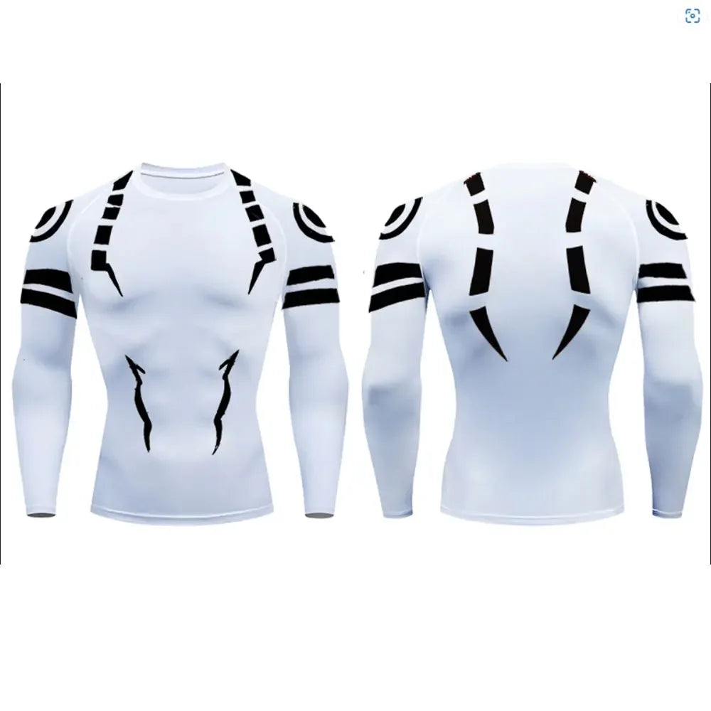 Jujutsu Kaisen Compression T Shirt Sukuna 3D Print Breathable Quick Dry