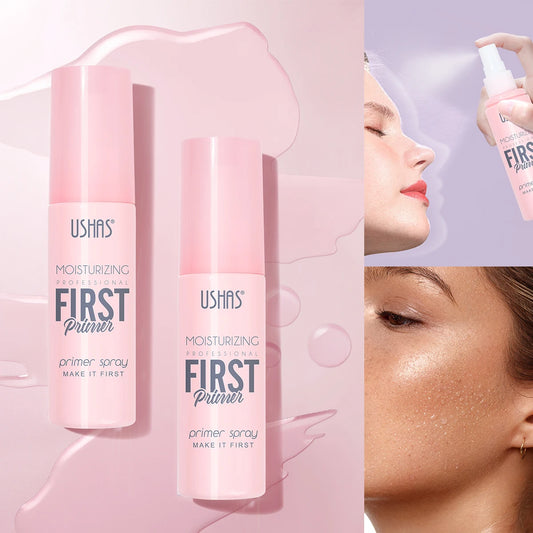 Ushas, Quick Setting Spray - Long-lasting, fade-resistant foundation sealant, moisturizing primer - Illuminates and controls oil