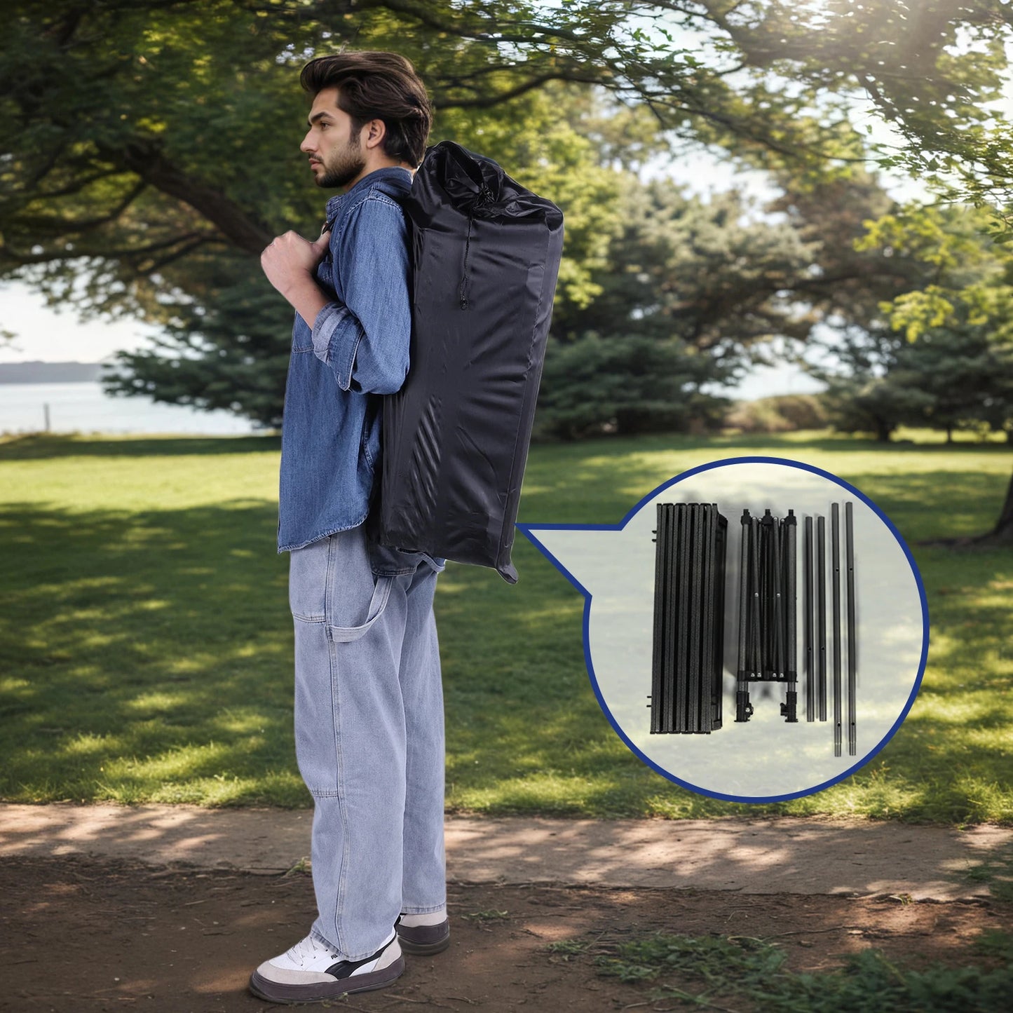 Outdoor Folding Camping Table Ultralight Lifting Adjustable
