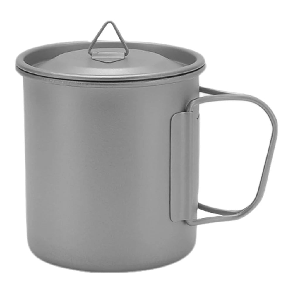 Titanium Insulated Mug Portable Coffee Cup With Handle Lid