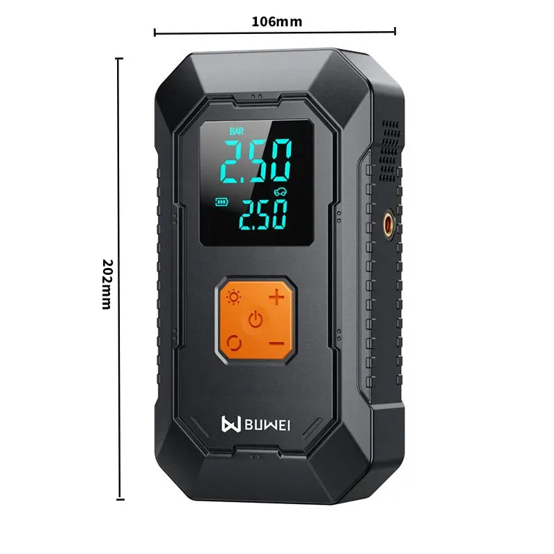 HELLOLEIBOO Car Jump Starter Air Pump Power Bank 4 In 1