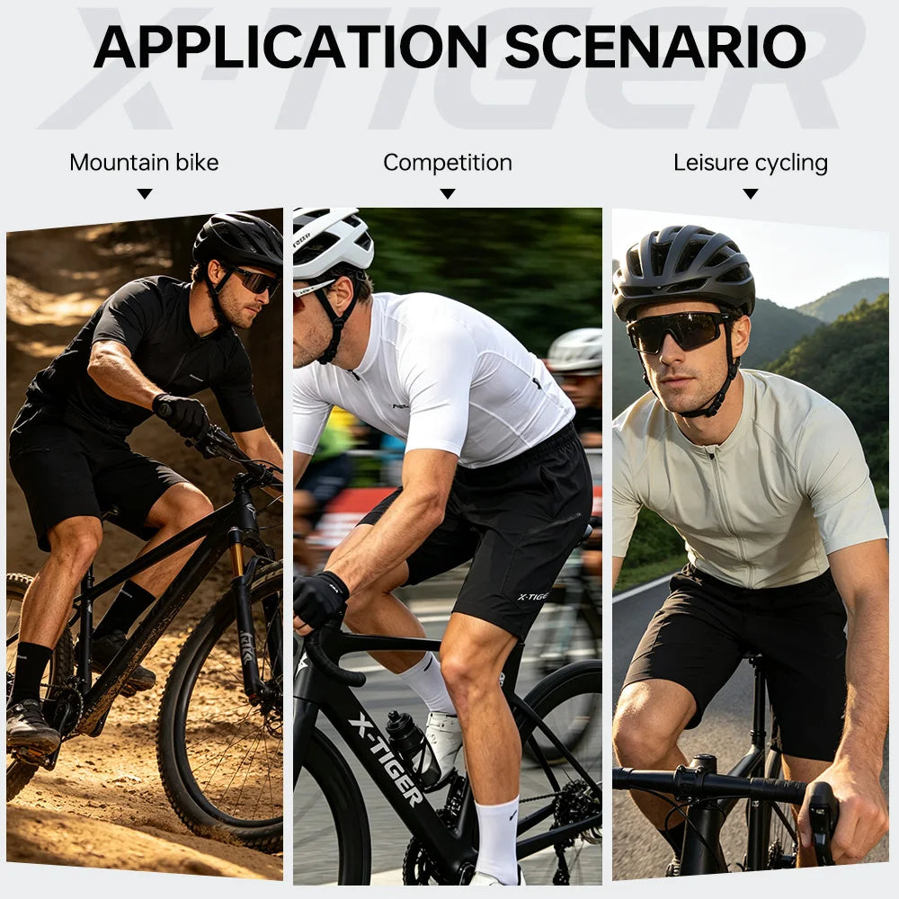 X-TIGER 2 In 1 Cycling Shorts Padded For Mountain MTB