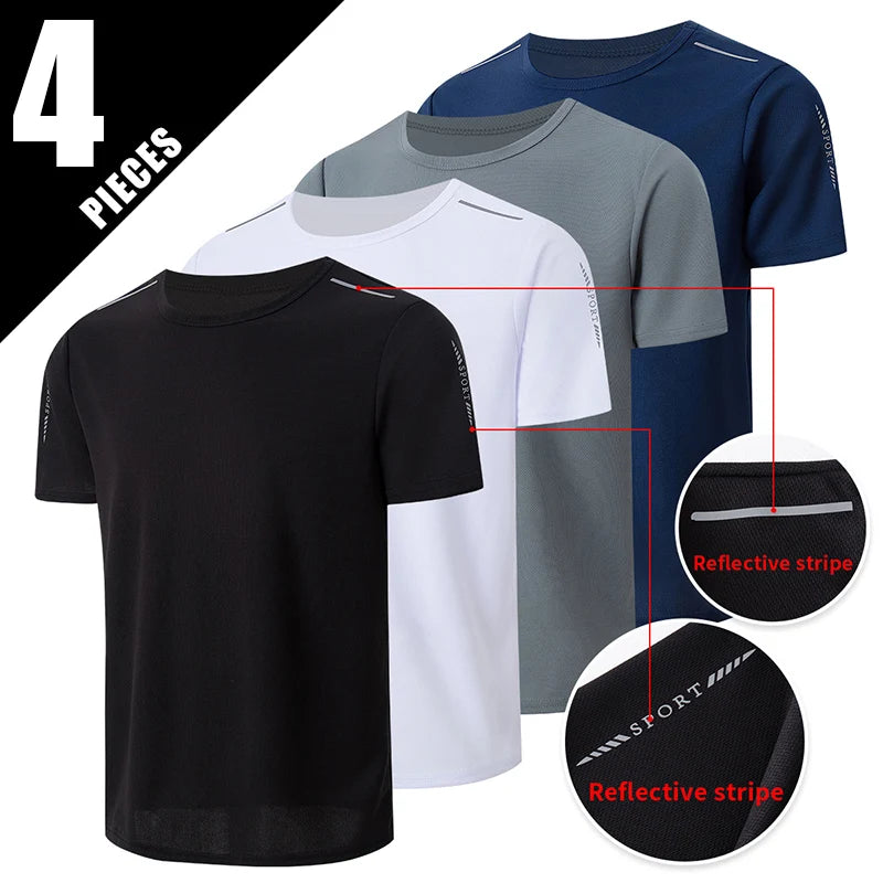 CN Men's QuickDry Short Sleeve Sports Shirt For Running