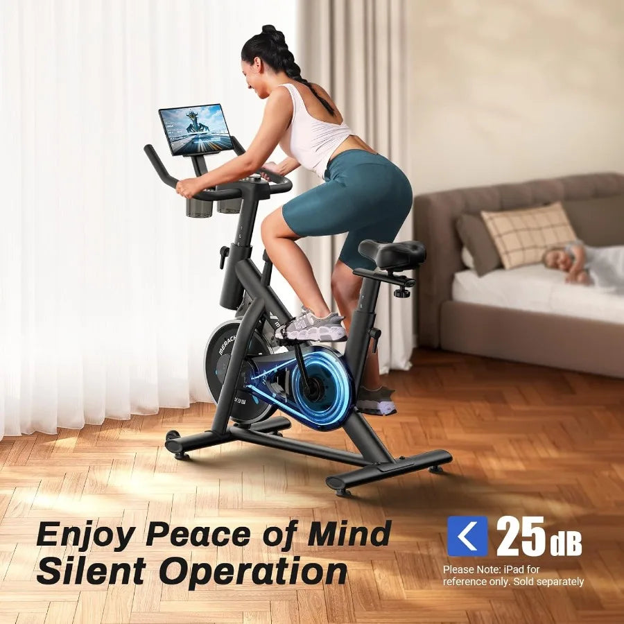 Low Noise Exercise Bike With Tablet Mount 300 Lbs Capacity