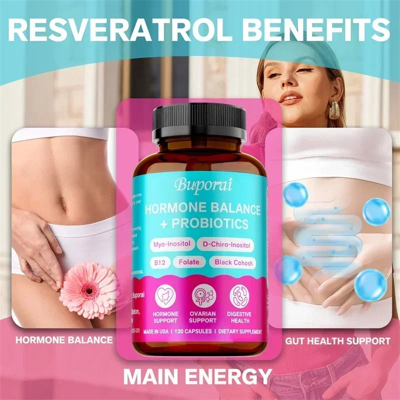 PslalaeCharge Hormone Balance Probiotics For Menopause Ovarian Support