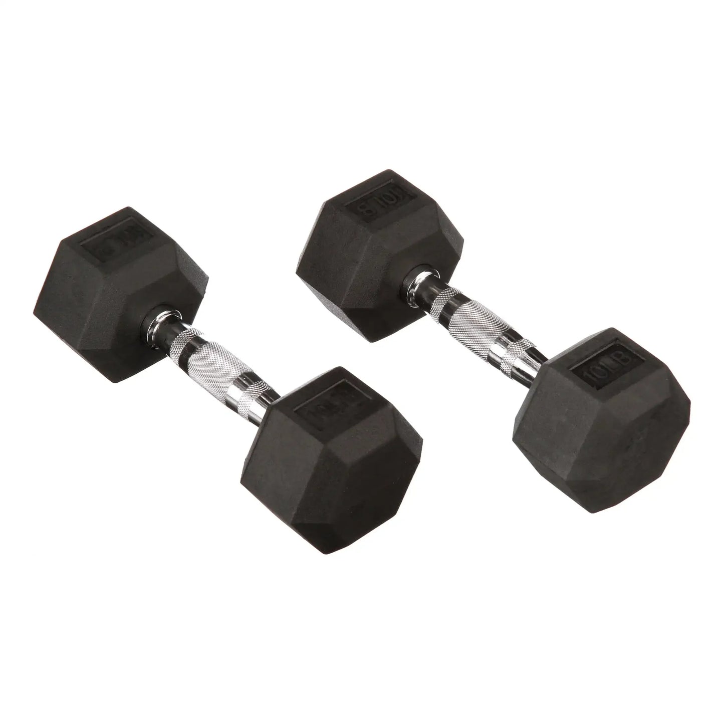 Hex Rubber Encased Dumbbell Pair For Home Gym Training