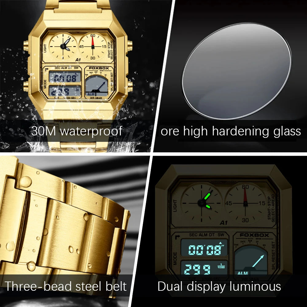 Foxbox Mens Digital Watch Luminous Calendar Waterproof