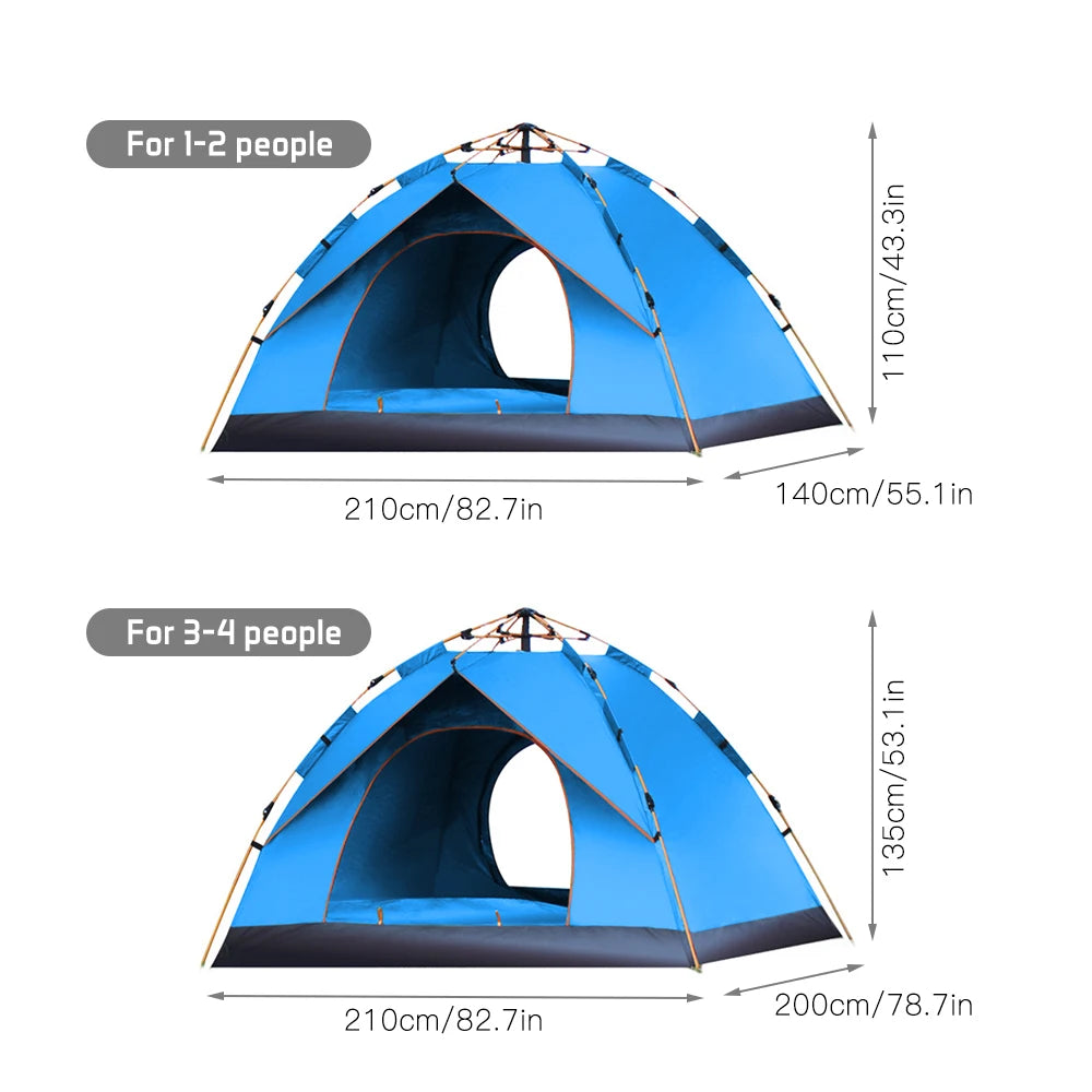 Instant Pop Up Tent 1 To 2 People Camping Water Resistant
