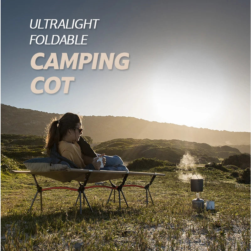 WESTTUNE Camping Cot With Leg Extenders Ultralight Alloy