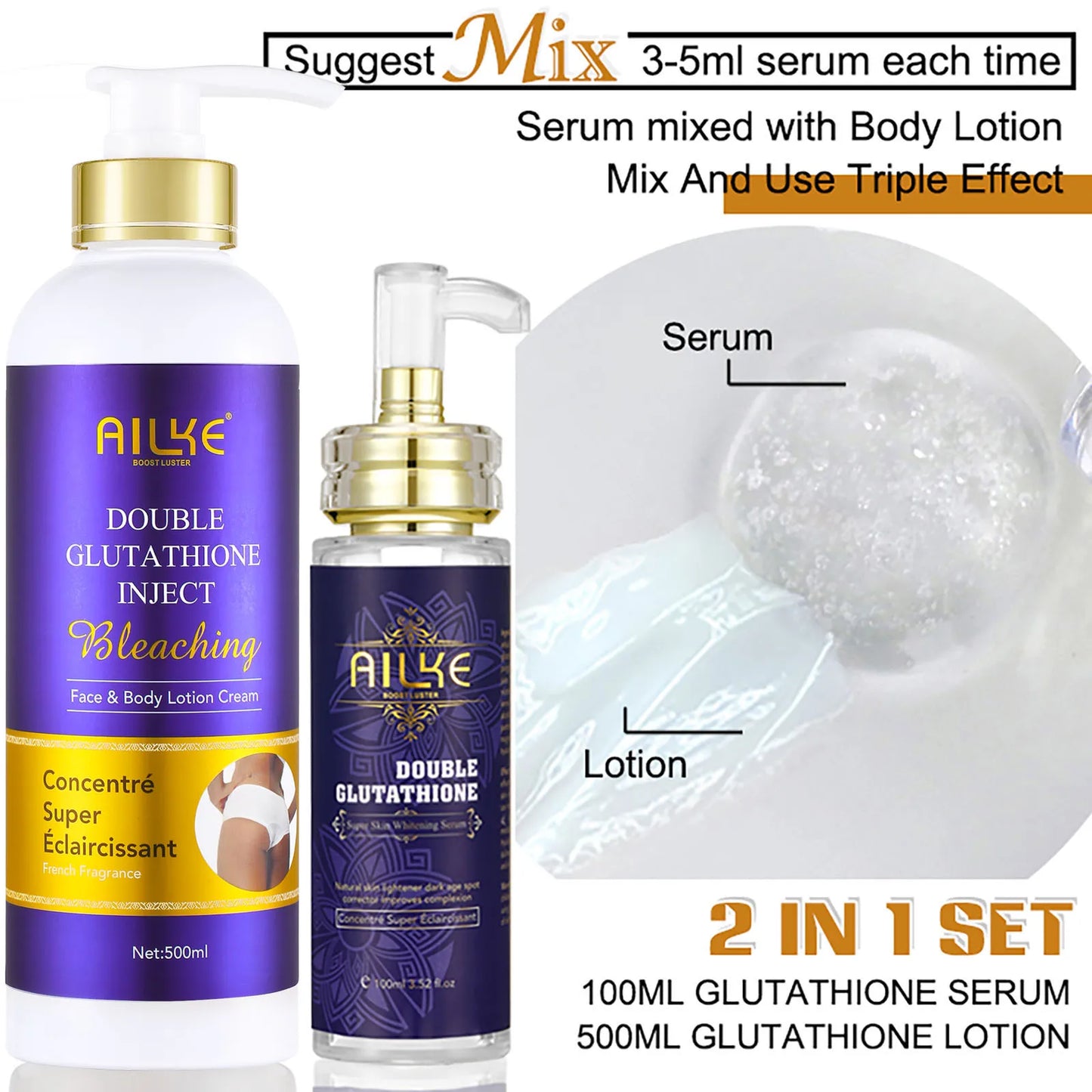 AILKE Glutathione Vitamin C Skin Care Brightening Even Tone