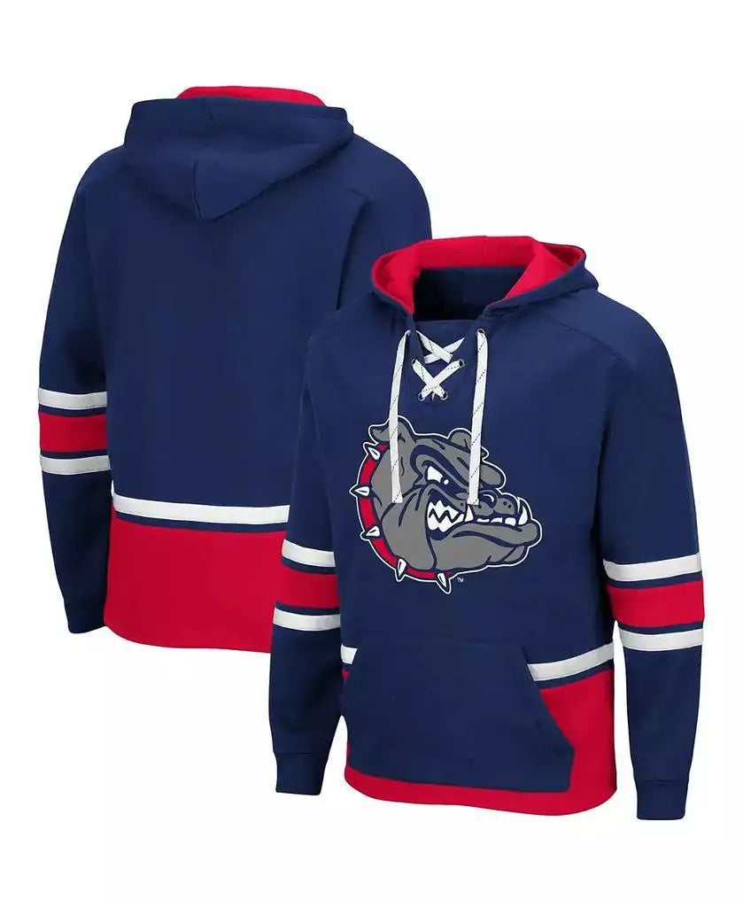Colosseum Gonzaga Bulldogs Mens Lace Up Pullover Hoodie