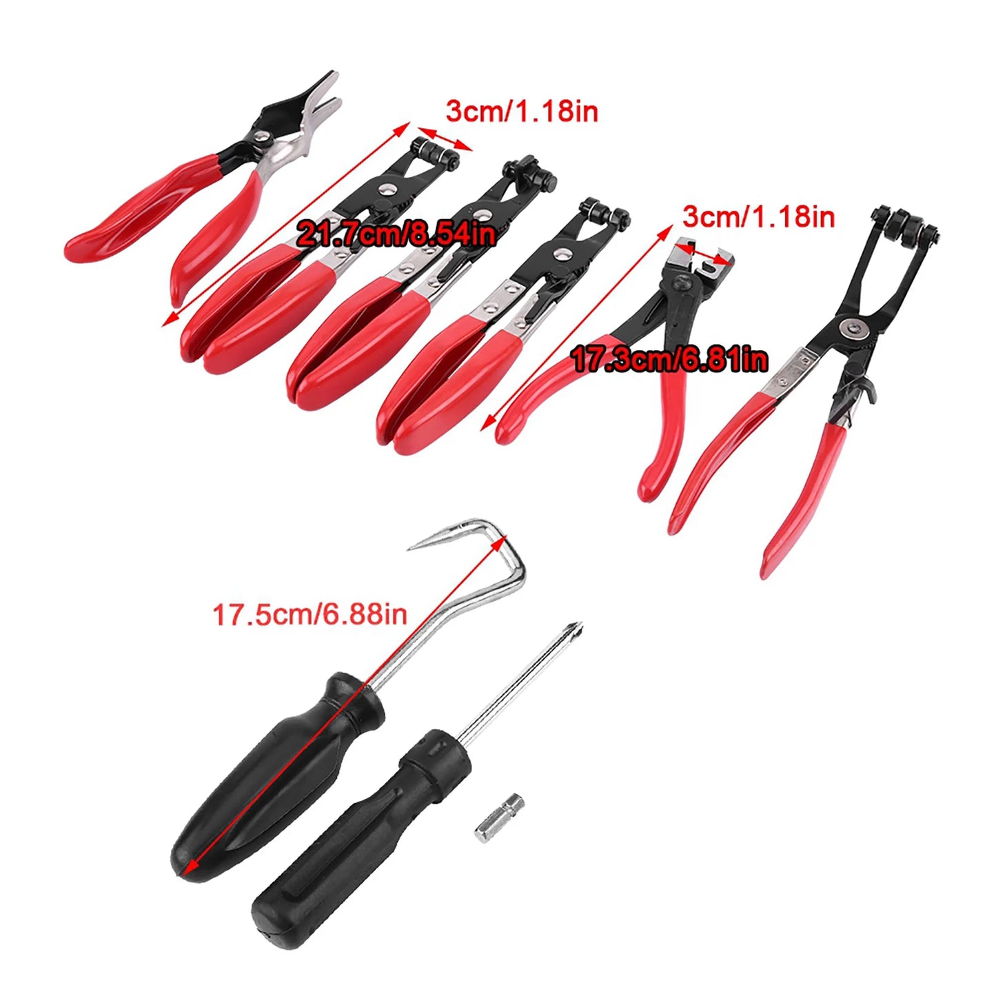HWZBBEN Swivel Jaw Hose Clamp Clip Plier Set Automotive