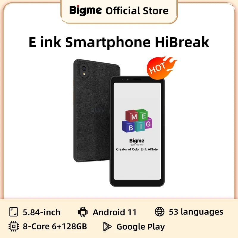 Bigme Hibreak 5 84 Inch E Ink Ereader Android 11 Google Play