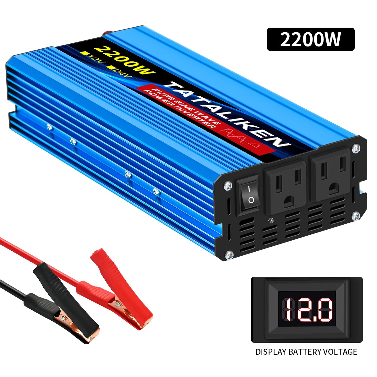 TATALIKEN US Socket 12V To 110V Pure Sine Wave Inverter