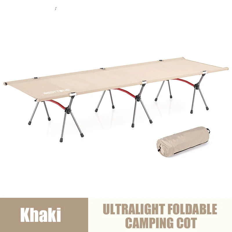 WESTTUNE Camping Cot With Leg Extenders Ultralight Alloy