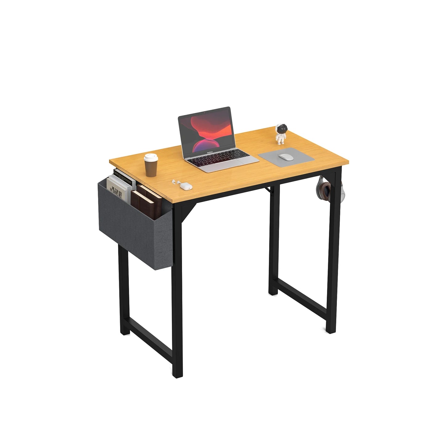 JHK Computer Desk With Side Storage And Headphone Hook