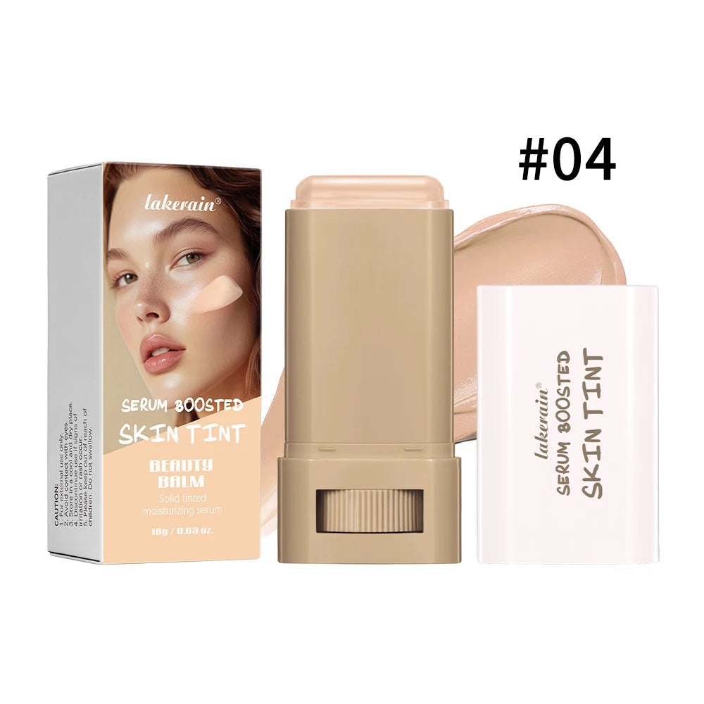 Skin Tint Foundation Stick Eraser Concealer Foundation Stick Serum Boosted Smooth Plumper Hight Coverage Travel Bronze Foundatio
