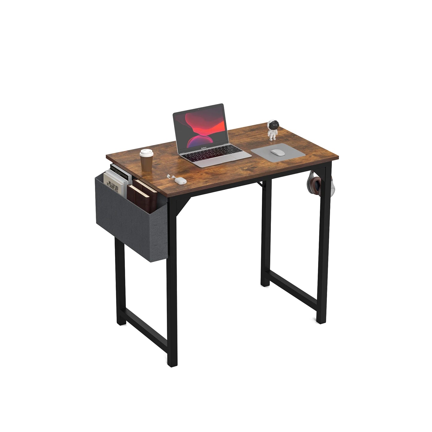 JHK Computer Desk With Side Storage And Headphone Hook