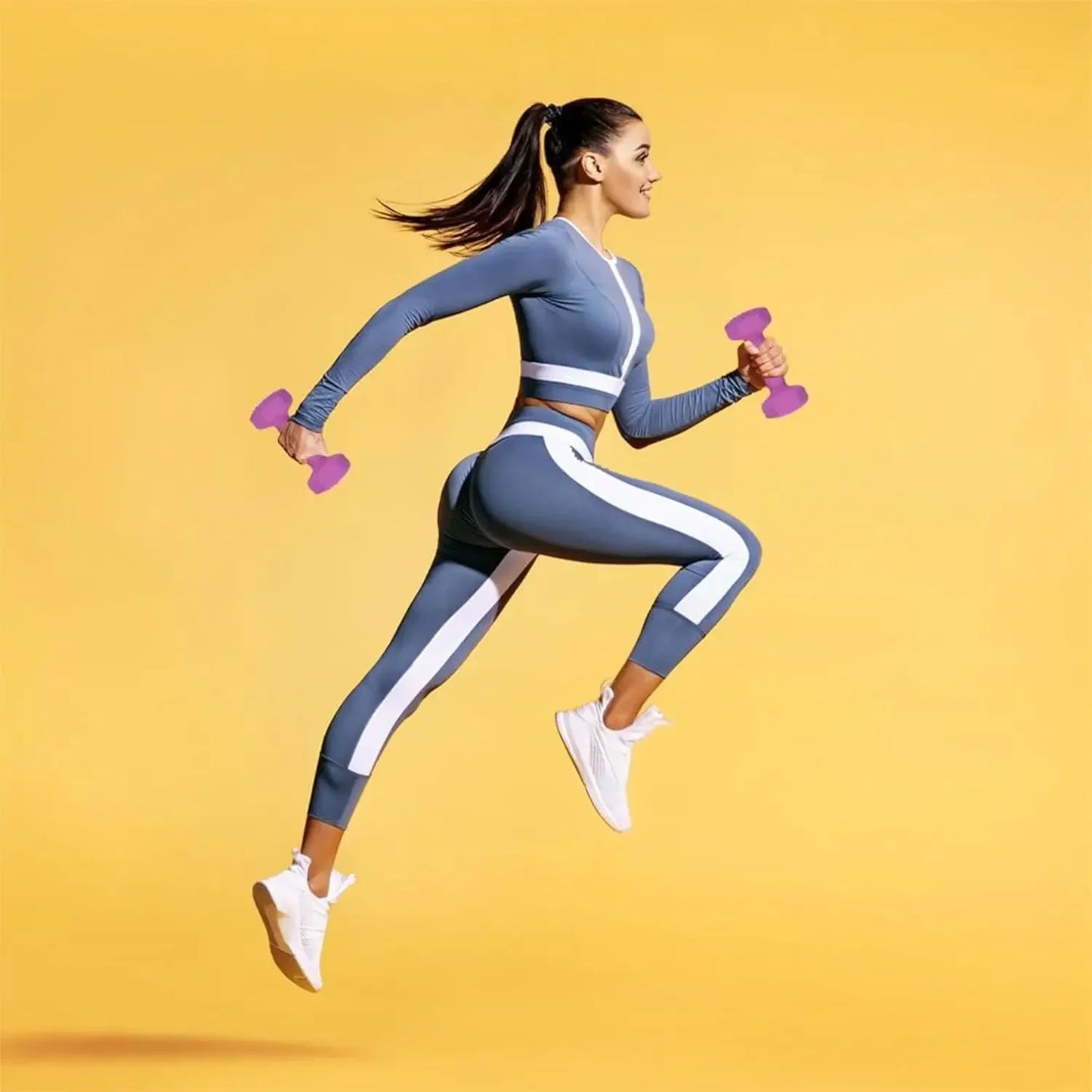 Neoprene Dumbbell Set With Rack For Home Workouts And Tone