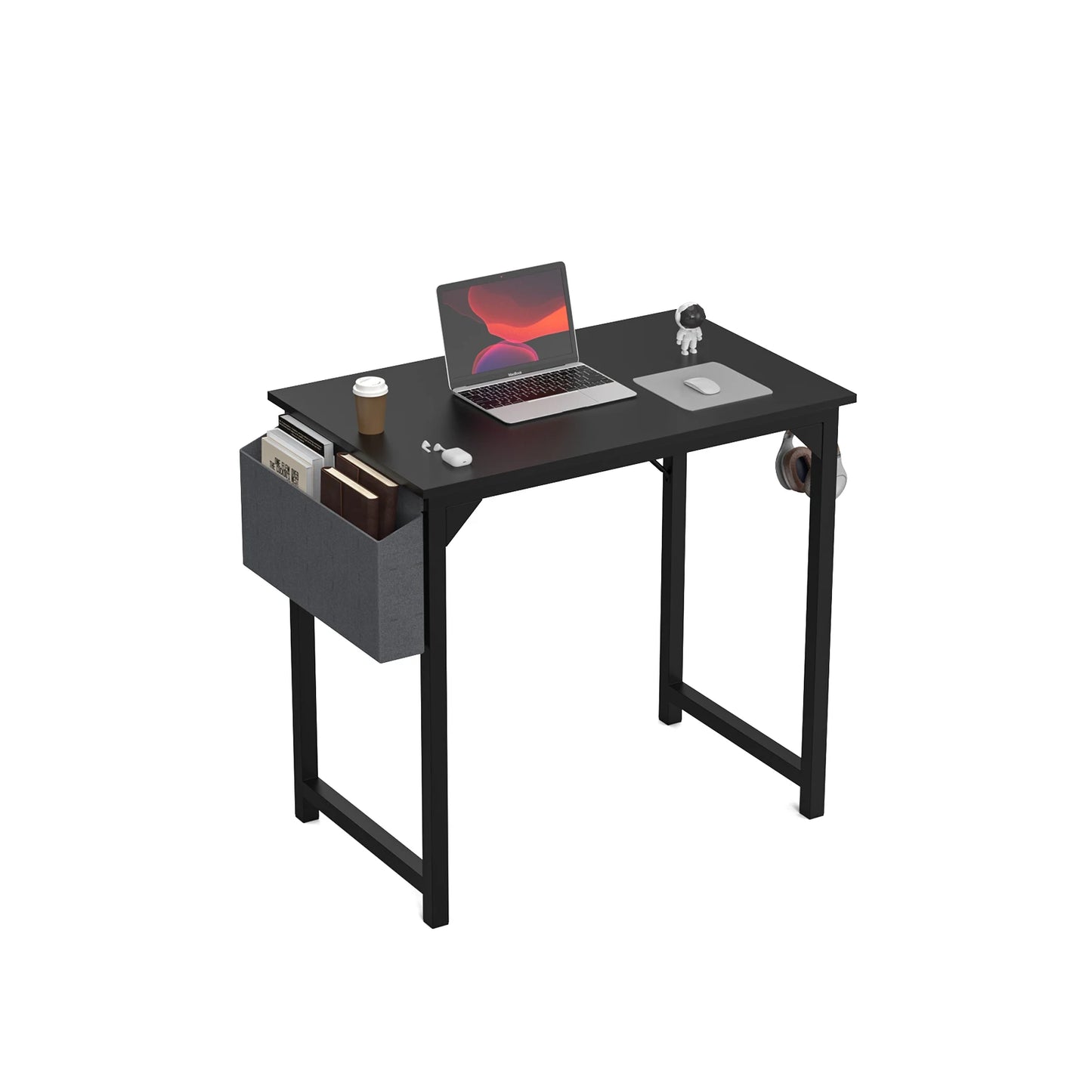 JHK Computer Desk With Side Storage And Headphone Hook