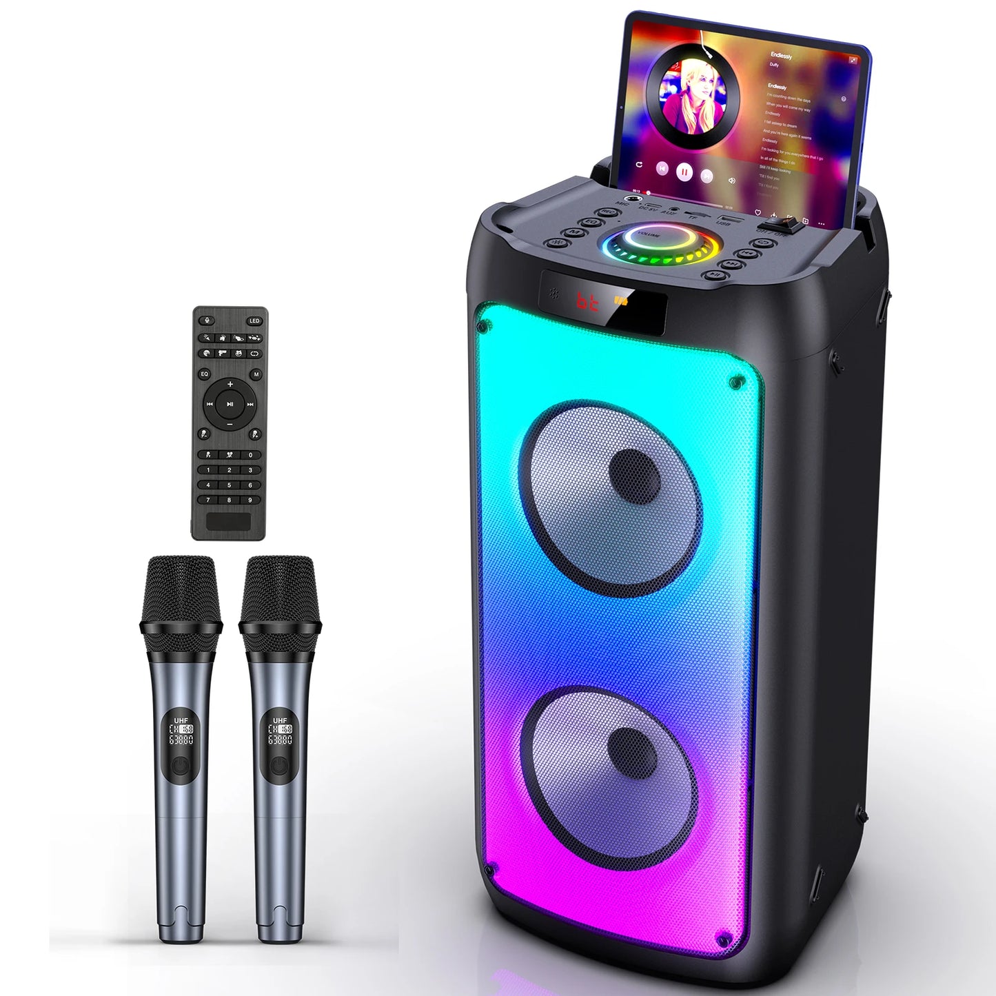 FanFun Wireless Bluetooth Karaoke Speaker With LED Lights
