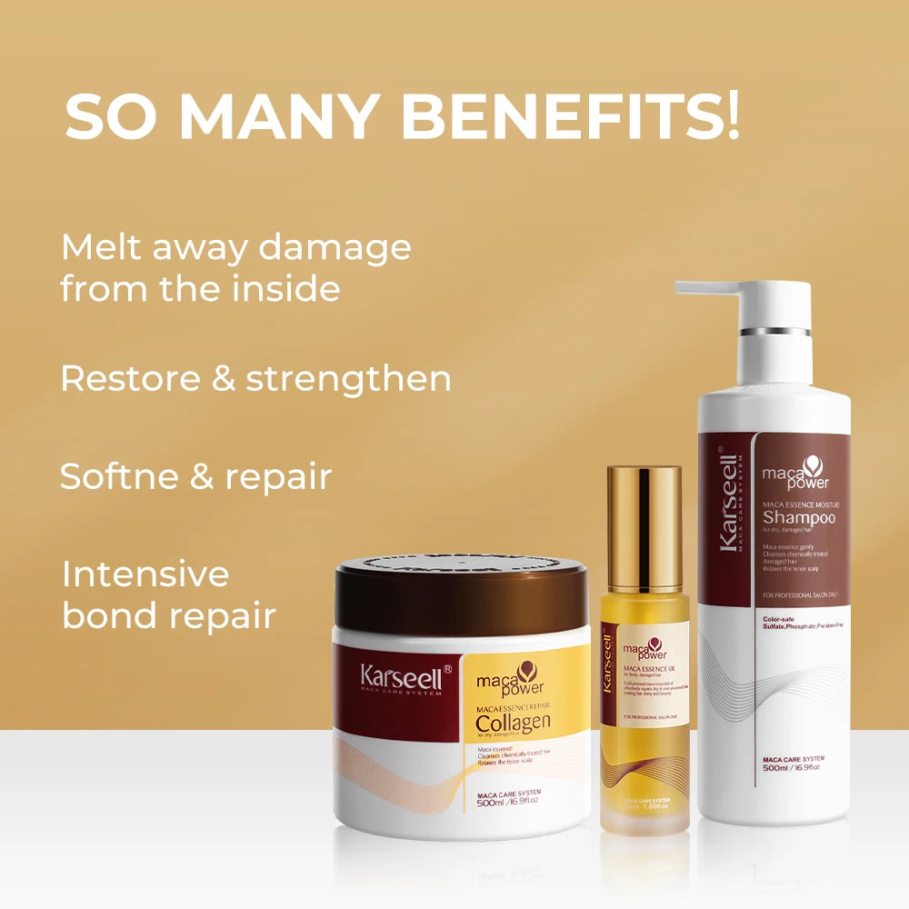 Karseell Collagen Hair Mask And Argan Oil Shampoo Set For Dry Hair