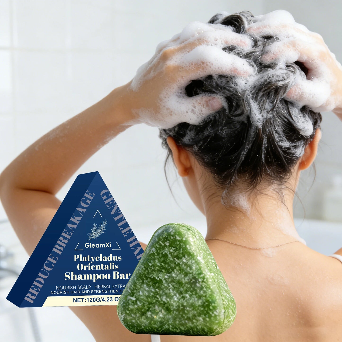 Platycladus Orientalis Hair Shampoo Bar Nourishing Cleanse And Frizz Control