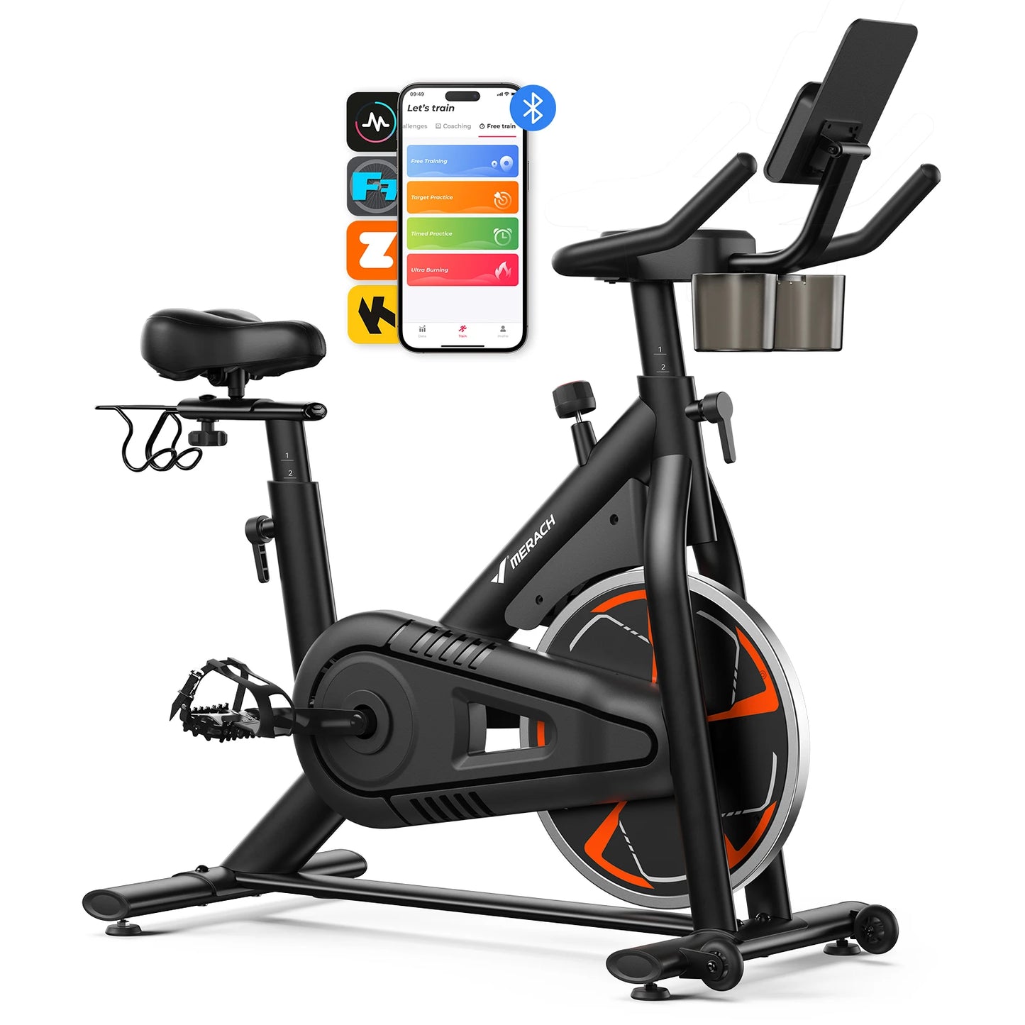 MERACH S36 Exercise Bike Magnetic Indoor Cycling With App