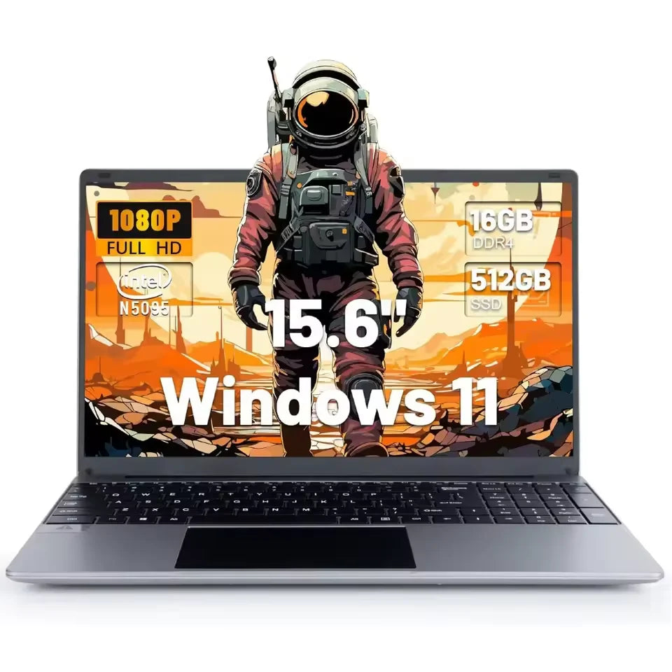 URAO Intel N5095 Laptop 16GB RAM 512GB SSD Windows 11