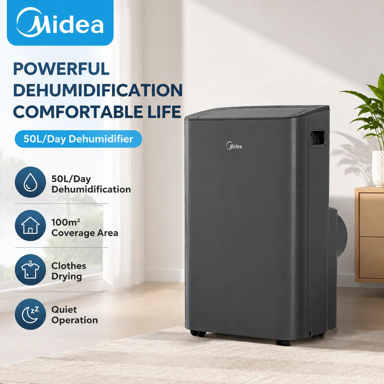 Midea 8000 BTU Portable Air Conditioner 3 In 1 System