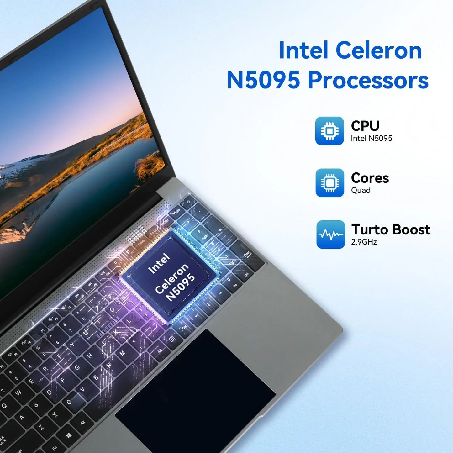 URAO Intel N5095 Laptop 16GB RAM 512GB SSD Windows 11