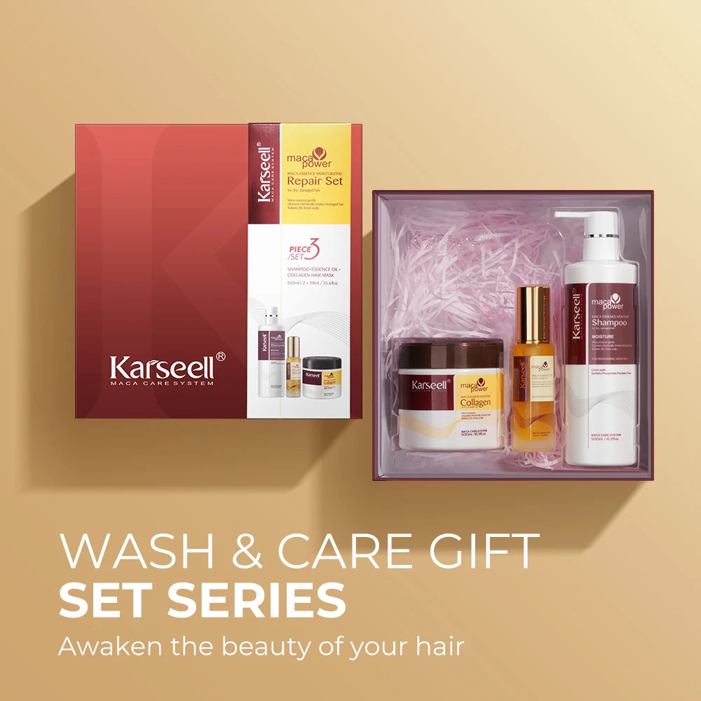 Karseell Collagen Hair Mask And Argan Oil Shampoo Set For Dry Hair