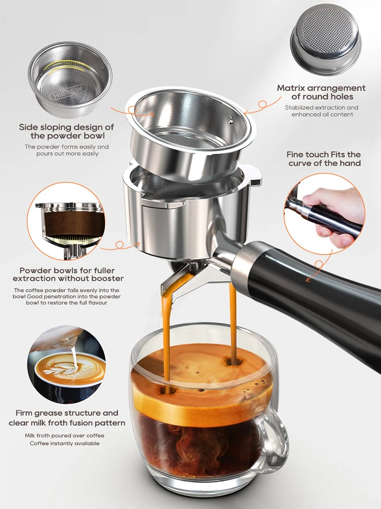HiBREW H10B 20Bar Semi Automatic Espresso Machine With Temperature Control