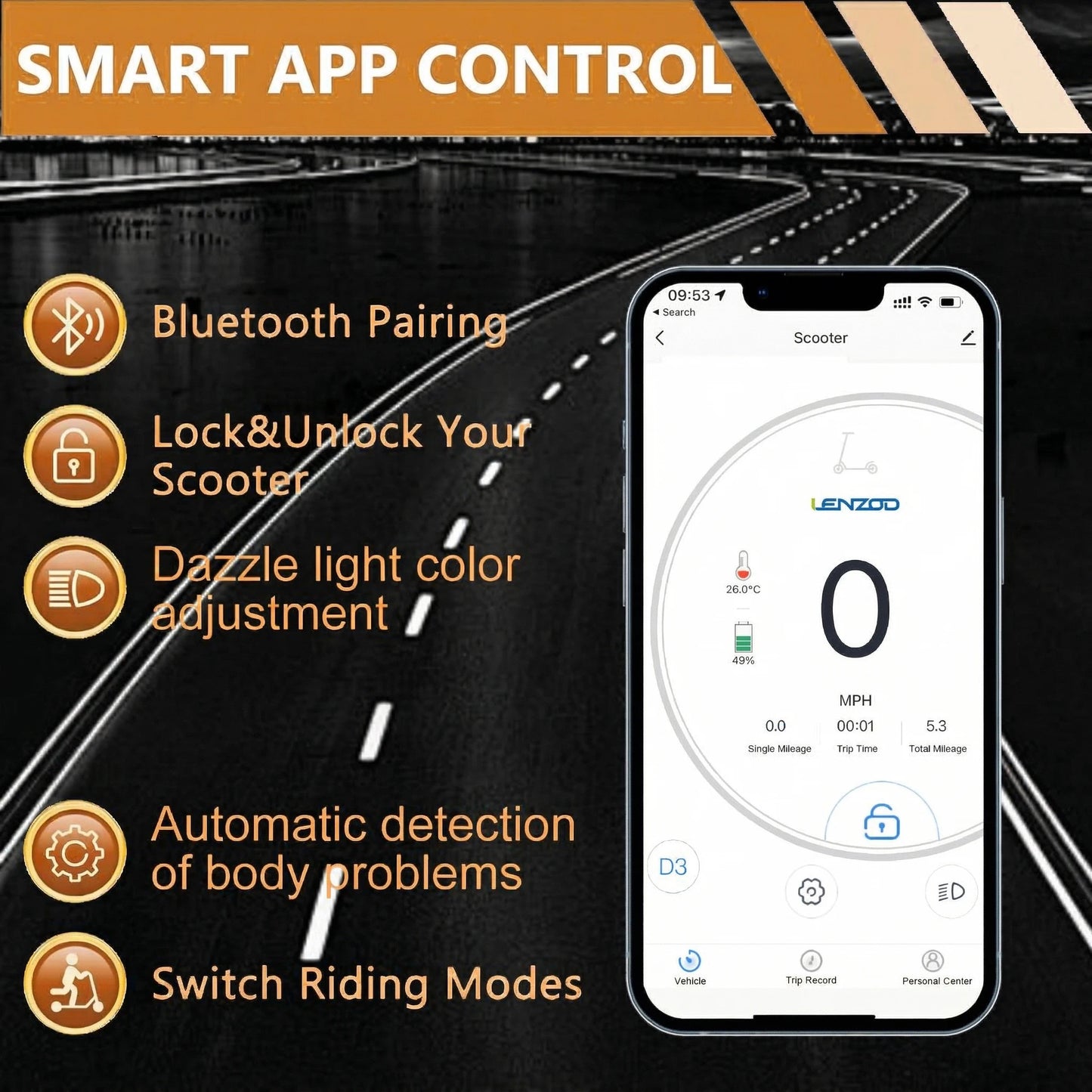 EOEOTWO Dual Motor Electric Scooter 2400W Off Road Folding App