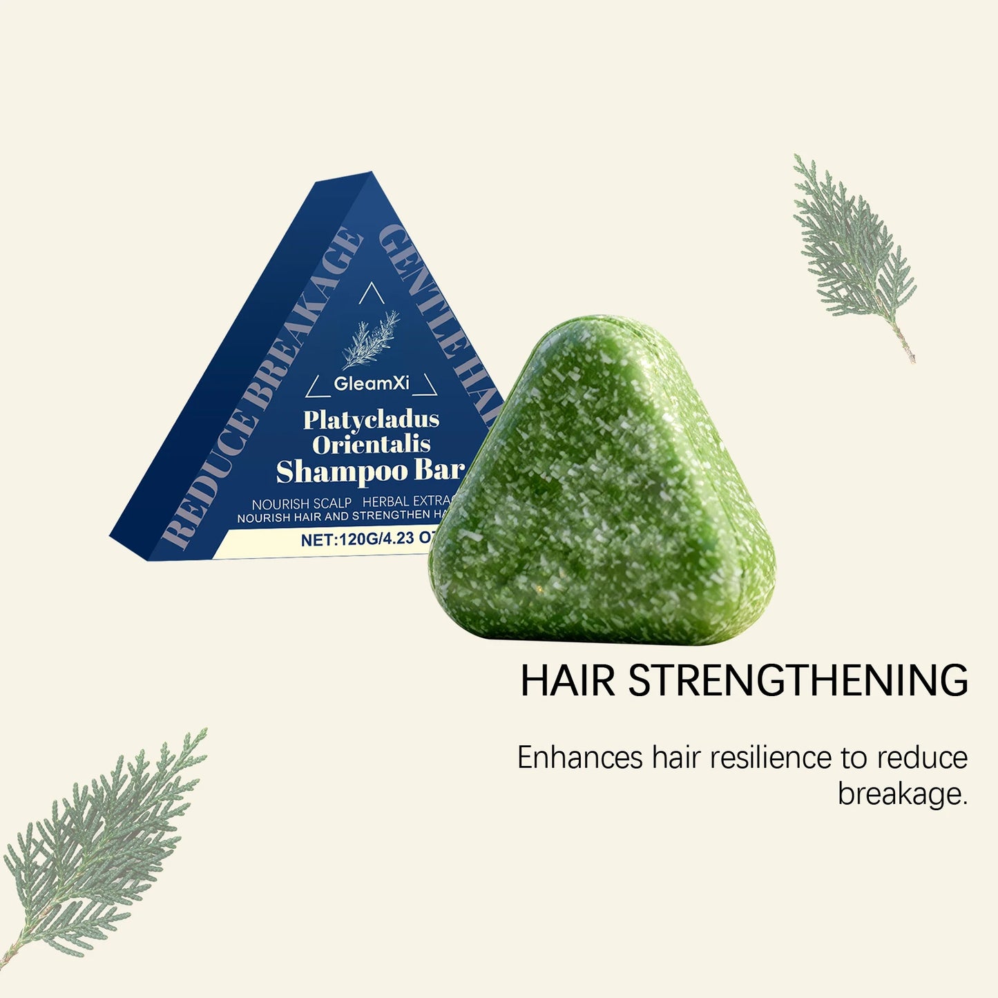 Platycladus Orientalis Hair Shampoo Bar Nourishing Cleanse And Frizz Control