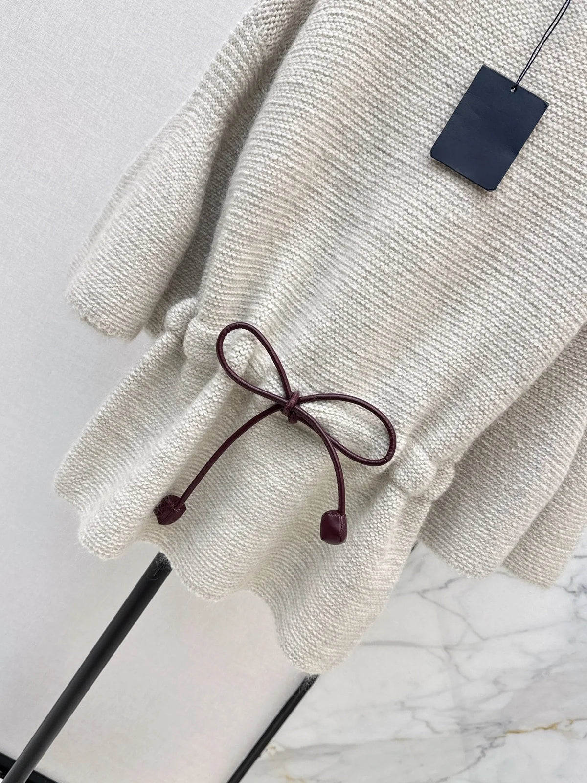 Women's Boat Neck Batwing Sleeve Wool Blend Tunic Sweater