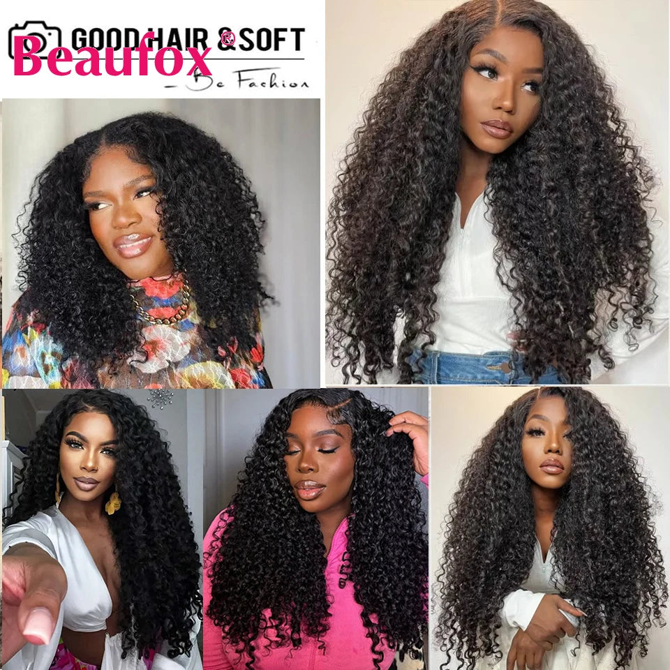 Beaufox Burmese Remy Human Hair Curly Bundles Extensions