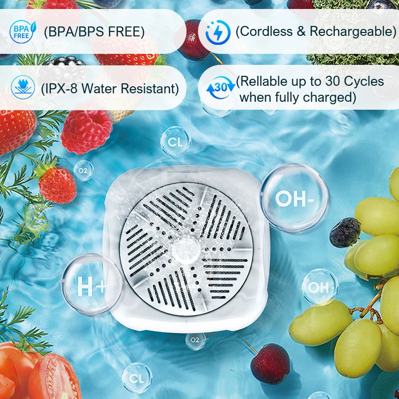 Home Use Meat and Fruit Vegetable Sterilizer HClO  Disinfectant Generator for Fod Cleaning Hypochlorous Acid Fruit Vegetable Cleaner HOCl Food Purifier Machine