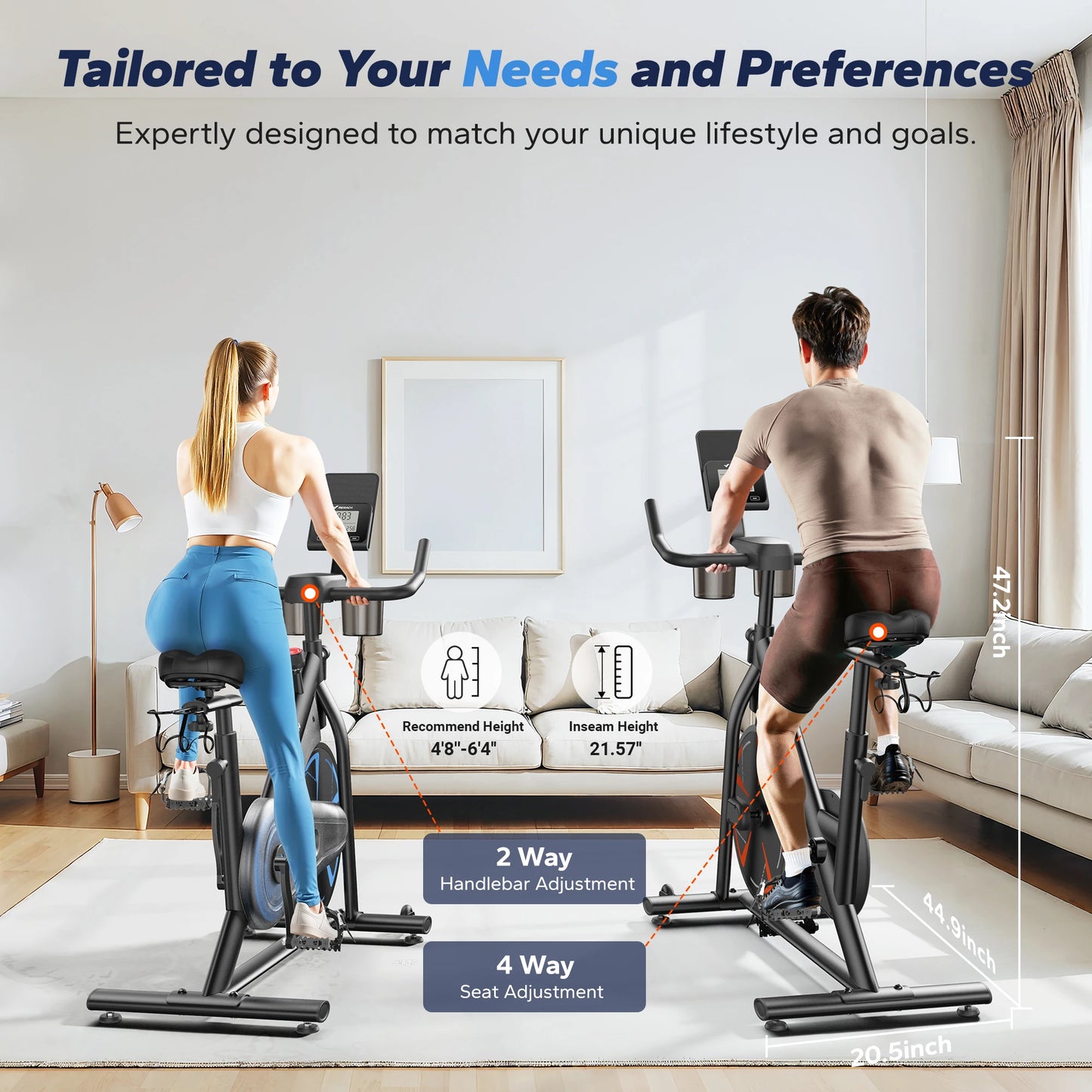 MERACH S36 Exercise Bike Magnetic Indoor Cycling With App