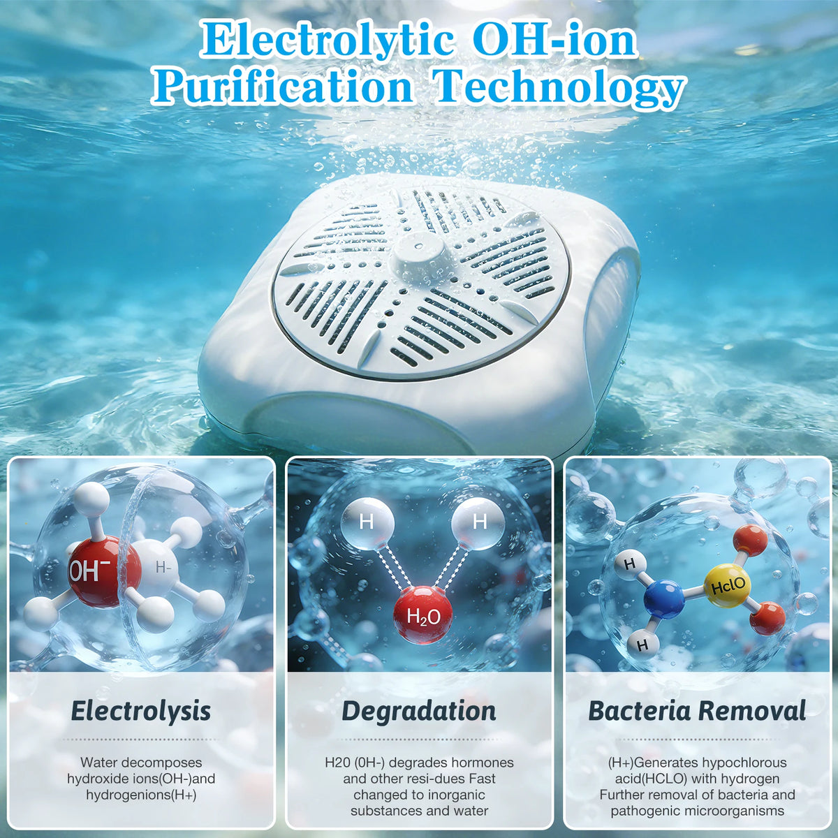 Home Use Meat and Fruit Vegetable Sterilizer HClO  Disinfectant Generator for Fod Cleaning Hypochlorous Acid Fruit Vegetable Cleaner HOCl Food Purifier Machine
